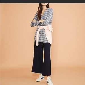 NWT Lou & grey navy cream stripe hooded top shirt